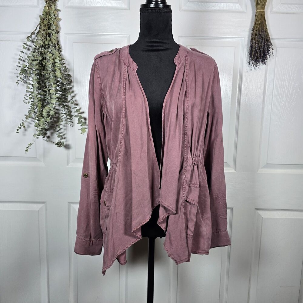 Knox Rose Utility Lightweight Cárdigan Jacket Dusty Rose Pink Medium